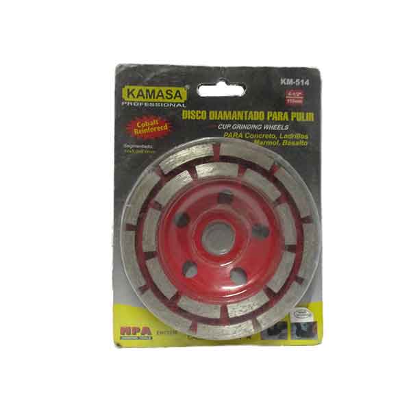 Disco copa diamantado pulir pared  Kamasa 4"